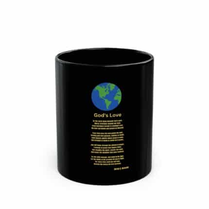 God's Love / Black Mug - Unique Gift for Healthcare Workers, Valentine's Day, Coffee Lovers, Motivational, Cute Office Decor