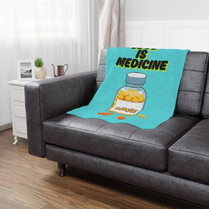 Love Is Medicine /  Inspirational Minky Blanket, Cozy Throw for Comfort, Faith Gift, Spiritual Home Decor, Perfect for Relaxation and Reflection