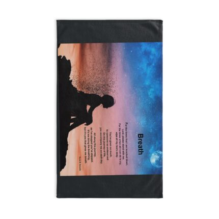 Breath Inspirational Hand Towel with Poem, Motivational Kitchen Towels, Religious Home Decor, Faith-Based Gift, Meaningful Bathroom Accessories