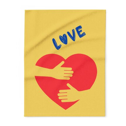 Love Is Medicine / Fleece Blanket, Cozy Throw, Gift for Her, Valentine's Day Decor, Heartwarming Home Accessory