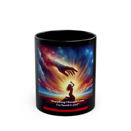 Praise / Black Mug - Unique Gift for Healthcare Workers, Valentine's Day, Coffee Lovers, Motivational, Cute Office Decor