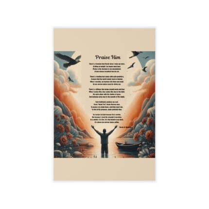 Praise Him Inspirational Wall Decal – Beautiful Sunset Silhouette with Quote, Uplifting Home Decor, Affirmation Art, Faith-Based Decor, [...]