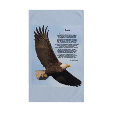 I Soar Inspirational Hand Towel with Poem, Motivational Kitchen Towels, Religious Home Decor, Faith-Based Gift, Meaningful Bathroom Accessories