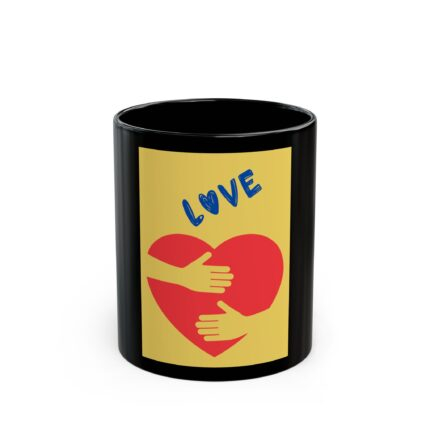 Love Is Medicine / Black Mug - Unique Gift for Healthcare Workers, Valentine's Day, Coffee Lovers, Motivational, Cute Office Decor
