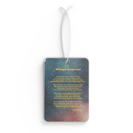 Midnight Assignment / Inspirational Car Air Freshener, Motivational Auto Accessory, Spiritual Gift, Home Fragrance, Faith-Based Car Decor