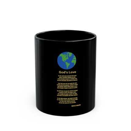 God's Love / Black Mug - Unique Gift for Healthcare Workers, Valentine's Day, Coffee Lovers, Motivational, Cute Office Decor