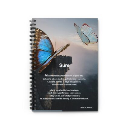 Sure Inspirational Spiral Notebook - Ruled Line with Motivational Quote
