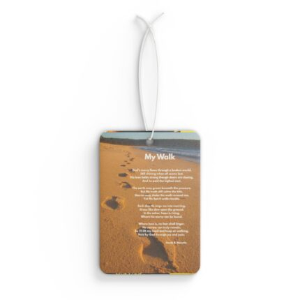 My Walk Inspirational Car Air Freshener, Motivational Auto Accessory, Spiritual Gift, Home Fragrance, Faith-Based Car Decor