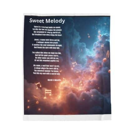 Sweet Melody /  Inspirational Velveteen Plush Blanket - Cozy Throw, Motivational Gift, Home Decor, Spiritual Comfort, Affirmation Blanket