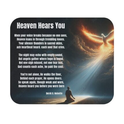 Heaven Hears You /  Mouse Pad, Cute Desk Accessory, Gamer Gift, Office Decor, Valentine's Day Present, Bright and Fun Design