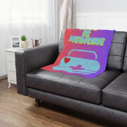 Love Is Medicine /  Inspirational Minky Blanket, Cozy Throw for Comfort, Faith Gift, Spiritual Home Decor, Perfect for Relaxation and Reflection