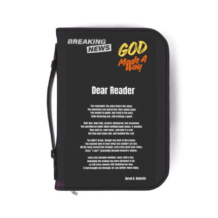 Dear Reader / Inspirational Bible Cover with Butterfly Design, Faith Journal Holder, Christian Gift, Spiritual Keepsake, Quote Bible Holder, [...]