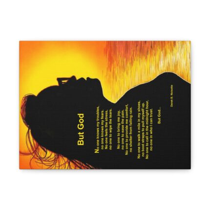But God Inspirational Canvas Art Print, Home Decor, Wall Art, Gift for Her, Motivational Artwork, Religious Wall Decor, Textured Canvas