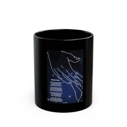 Whisper Of Grace / Black Mug - Unique Gift for Healthcare Workers, Valentine's Day, Coffee Lovers, Motivational, Cute Office Decor