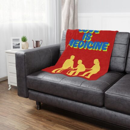 Love Is Medicine /  Inspirational Minky Blanket, Cozy Throw for Comfort, Faith Gift, Spiritual Home Decor, Perfect for Relaxation and Reflection