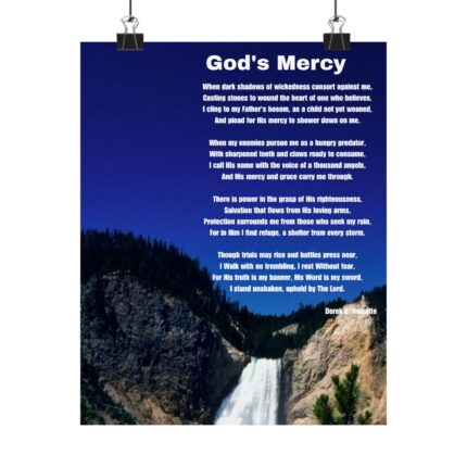 God's Mercy Inspirational Matte Poster, Motivational Wall Art, Home Decor, Faith Decor, Uplifting Quote, Gift for Spiritual Journey