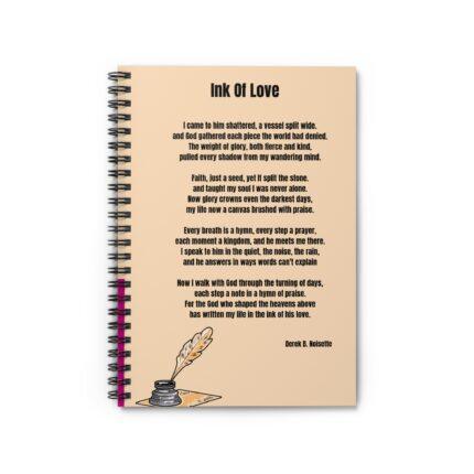 Ink Of Love /  Spiral Notebook - Cute Journal, Gifts for Friends, Self-Care Notes, Medication Reminder, Valentine’s Day