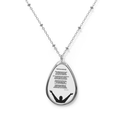 Praise 10 / Inspirational Oval Necklace - Daily Motivation Jewelry, Perfect Gift for Her, Affirmation Pendant, Uplifting Accessory