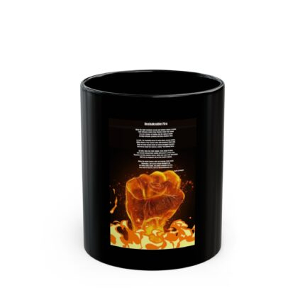 Unshakable Fire / Black Mug - Unique Gift for Healthcare Workers, Valentine's Day, Coffee Lovers, Motivational, Cute Office Decor