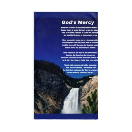God's Mercy Inspirational Hand Towel with Poem, Motivational Kitchen Towels, Religious Home Decor, Faith-Based Gift, Meaningful Bathroom Accessories