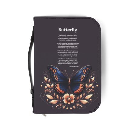 Butterfly Inspirational Bible Cover with Butterfly Design, Faith Journal Holder, Christian Gift, Spiritual Keepsake, Quote Bible Holder, [...]
