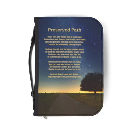 Preserved Path / Inspirational Bible Cover with Butterfly Design, Faith Journal Holder, Christian Gift, Spiritual Keepsake, Quote Bible Holder, [...]