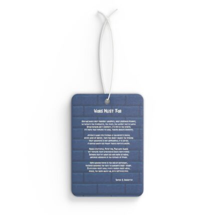 Wall Must Fall / Inspirational Car Air Freshener, Motivational Auto Accessory, Spiritual Gift, Home Fragrance, Faith-Based Car Decor