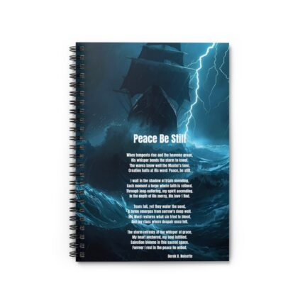 Peace Be Still /  Spiral Notebook - Cute Journal, Gifts for Friends, Self-Care Notes, Medication Reminder, Valentine’s Day