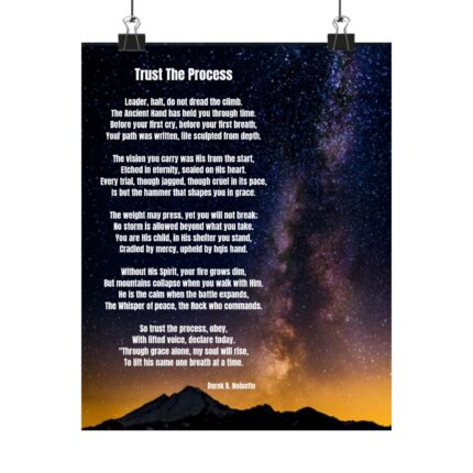 Trust The Process. /  Inspirational Matte Poster, Motivational Wall Art, Home Decor, Faith Decor, Uplifting Quote, Gift for Spiritual Journey