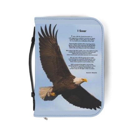 I Soar Inspirational Bible Cover with Butterfly Design, Faith Journal Holder, Christian Gift, Spiritual Keepsake, Quote Bible Holder, [...]