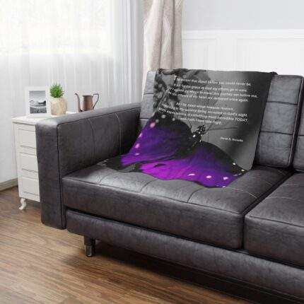 Flight Inspirational Minky Blanket, Cozy Throw for Comfort, Faith Gift, Spiritual Home Decor, Perfect for Relaxation and Reflection