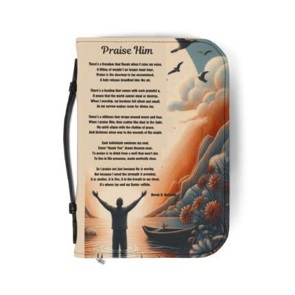 Praise Him Inspirational Bible Cover with Butterfly Design, Faith Journal Holder, Christian Gift, Spiritual Keepsake, Quote Bible Holder, [...]