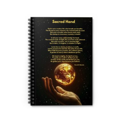 Sacred Hand /  Spiral Notebook - Cute Journal, Gifts for Friends, Self-Care Notes, Medication Reminder, Valentine’s Day