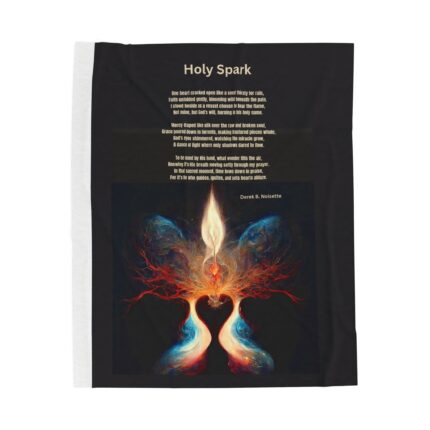 Holy Spark / Inspirational Velveteen Plush Blanket - Cozy Throw, Motivational Gift, Home Decor, Spiritual Comfort, Affirmation Blanket