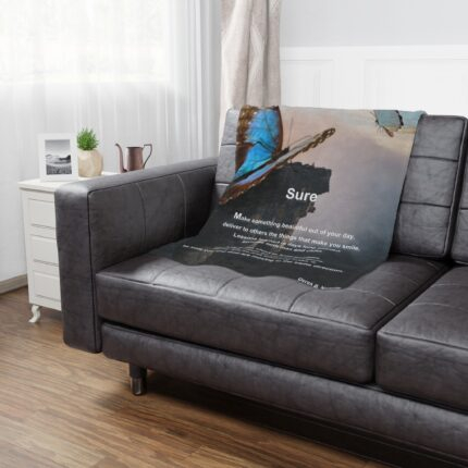 Sure Inspirational Minky Blanket, Cozy Throw for Comfort, Faith Gift, Spiritual Home Decor, Perfect for Relaxation and Reflection