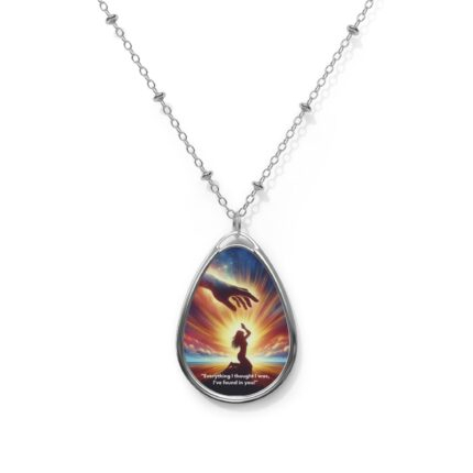 Praise /  Inspirational Oval Necklace - Daily Motivation Jewelry, Perfect Gift for Her, Affirmation Pendant, Uplifting Accessory