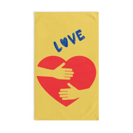 Love Is Medicine /  Inspirational Hand Towel with Poem, Motivational Kitchen Towels, Religious Home Decor, Faith-Based Gift, Meaningful Bathroom Accessories