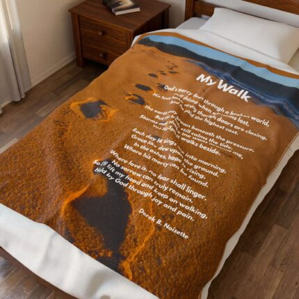 My Walk/ Inspirational Velveteen Plush Blanket - Cozy Throw, Motivational Gift, Home Decor, Spiritual Comfort, Affirmation Blanket