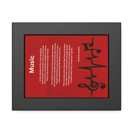 Music Inspirational Wall Art Frame, Framed Paper Posters, Home Decor, Motivational Gift, Modern Artwork, Spiritual Affirmation