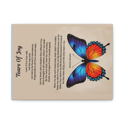 Tears Of Joy Inspirational Canvas Art Print, Home Decor, Wall Art, Gift for Her, Motivational Artwork, Religious Wall Decor, Textured Canvas