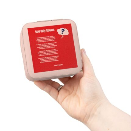 Stitched By Grace / Compact Jewelry Travel Case — Sunset Silhouette Design, Portable Ring & Earring Organizer