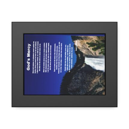 God's Mercy Inspirational Wall Art Frame, Framed Paper Posters, Home Decor, Motivational Gift, Modern Artwork, Spiritual Affirmation