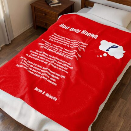God Only Knows / Inspirational Velveteen Plush Blanket - Cozy Throw, Motivational Gift, Home Decor, Spiritual Comfort, Affirmation Blanket