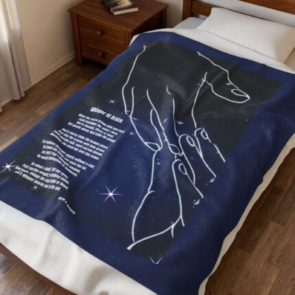 Whisper Of Grace / Inspirational Velveteen Plush Blanket - Cozy Throw, Motivational Gift, Home Decor, Spiritual Comfort, Affirmation Blanket