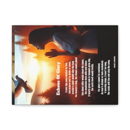 Echoes Of Glory / Inspirational Canvas Art Print, Home Decor, Wall Art, Gift for Her, Motivational Artwork, Religious Wall Decor, Textured Canvas