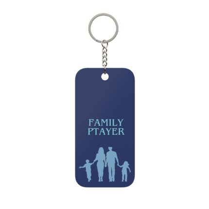 Family Prayer Keychain Charm — Double-Sided Inspirational Religious Keyring