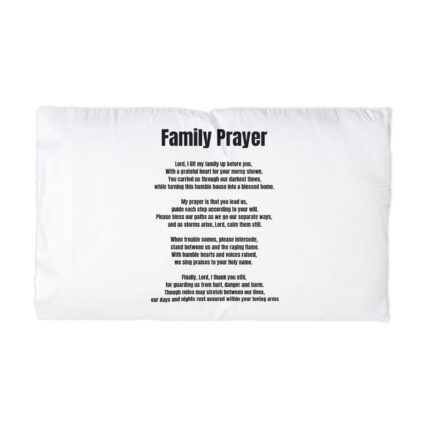 Family Prayer / Microfiber Pillowcase — Poem Print Sleep Pillowcase