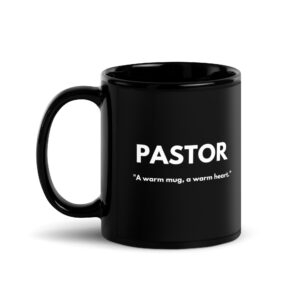 Pastor Black Glossy Mug