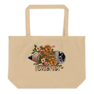 Gift for Teacher | Back to school | Large organic tote bag