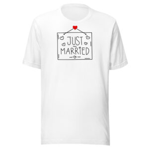 Adult Unisex Matching Married Couple T-Shirts! Just Married